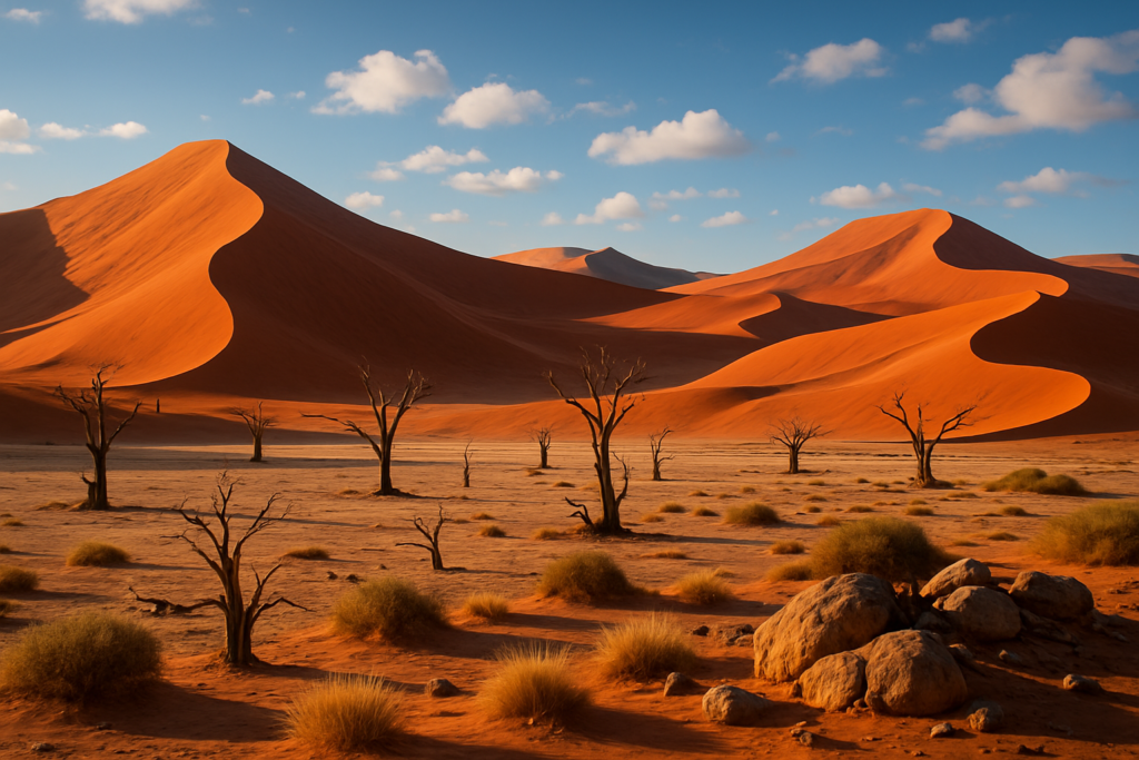 découvrez sossusvlei, un incontournable de la namibie, avec notre guide complet. explorez les impressionnantes dunes rouges et la nature éblouissante de cette région unique. conseils pratiques, activités incontournables et histoires captivantes vous attendent pour une aventure mémorable au cœur du désert.