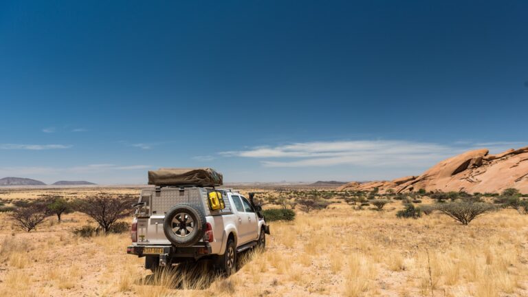 Location 4x4 avec tente sur le toit en Namibie